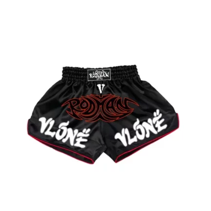 Vlone Rodman Logo Muy Thai Shorts Black